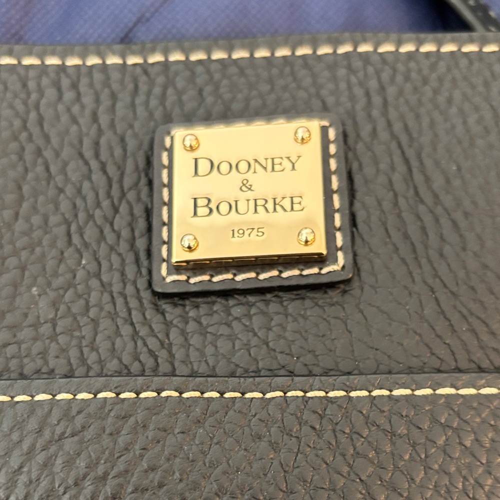 Dooney & Bourke Black Pebble Leather Tote - Picture 2 of 8